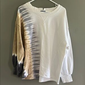 Democracy Tie Dye Off White Sweatshirt